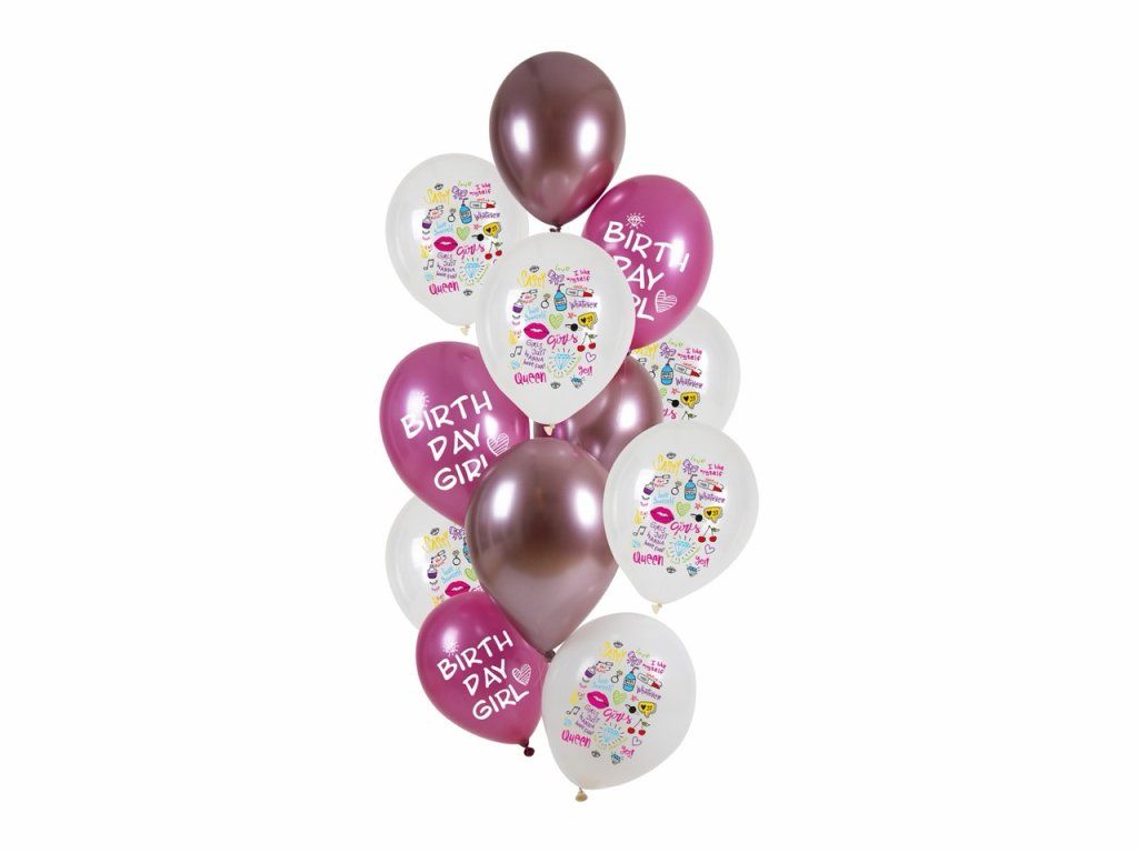 Birthday Girl – růžová balónková výzdoba narozenin v restauraci Podolka Praha