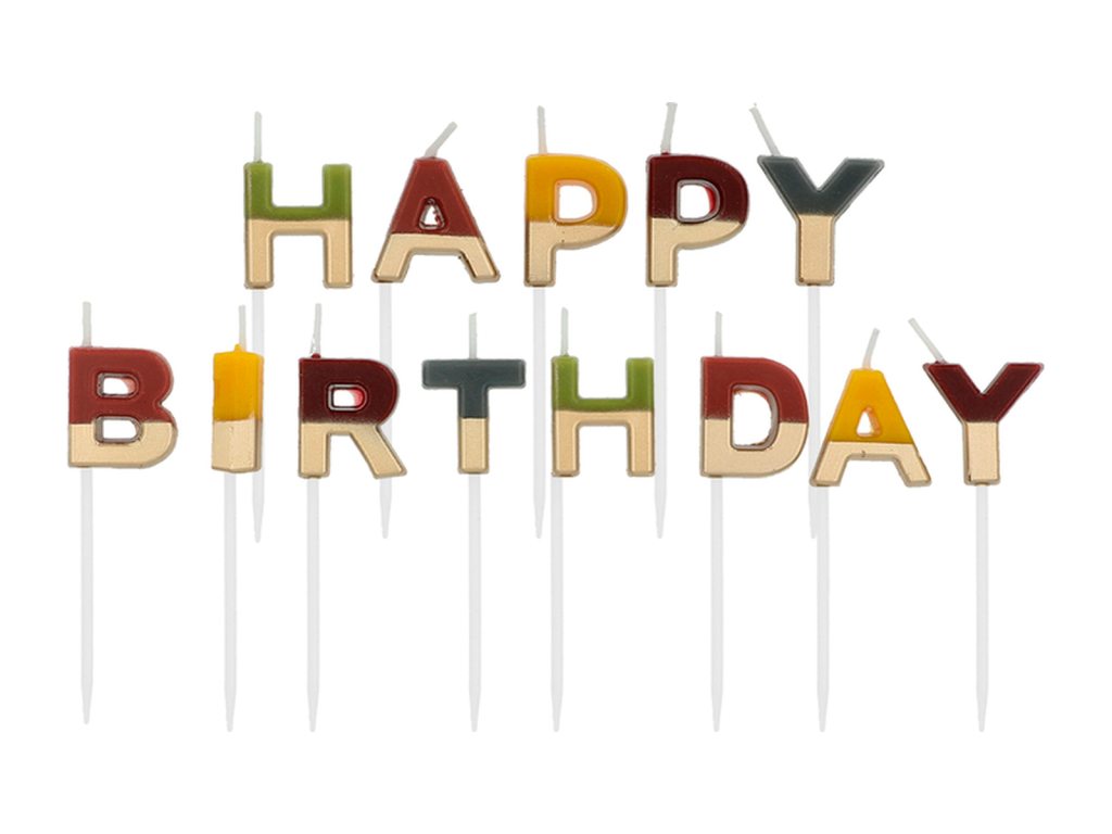 Svíčky Happy Birthday Comfy Cozy na narozeninovém dortu – oslava v restauraci Podolka Praha